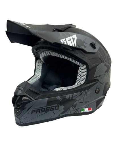 Sway 617 Matt Crak Black-Grey Cross Kask