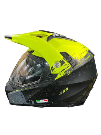 Sway X60 Sand Yellow Black Cross Kask