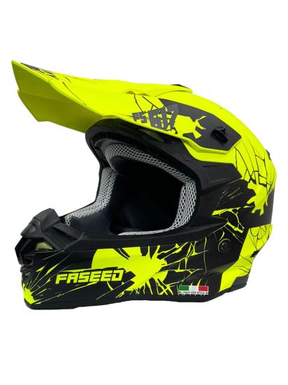Sway 617 Matt Crak Yellow-Black Cross Kask
